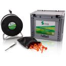 STRAB premium Fußball-Spielfeldmarkierung Senior (150 Meter) mit praktischer Transportbox